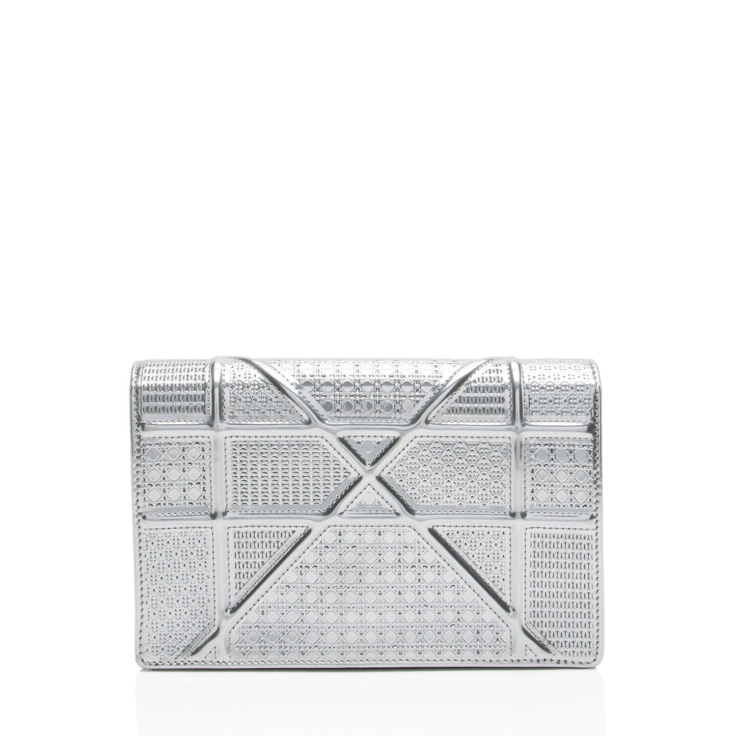Dior Micro Cannage Metallic Calfskin Diorama Wallet on Chain