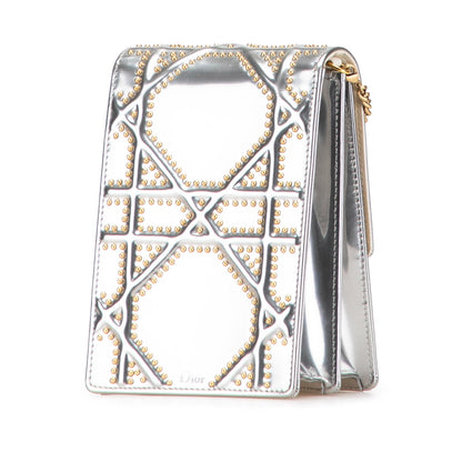 Dior Metallic Studded Calfskin Vertical Diorama