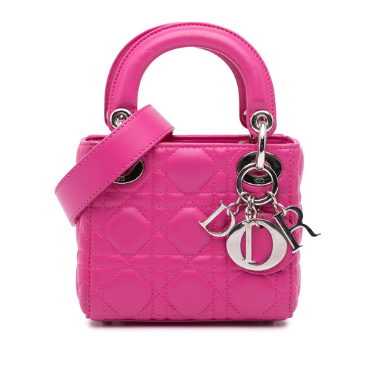 Dior Micro Lambskin Cannage Lady Dior