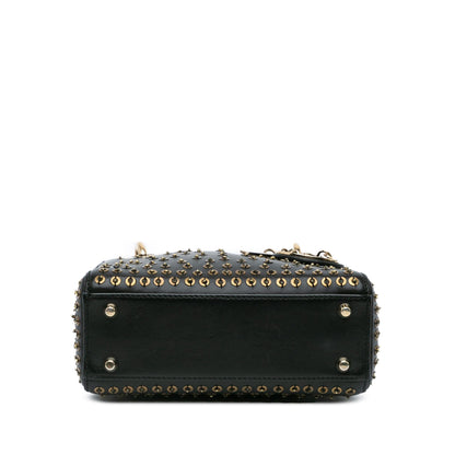Dior Mini Calfskin Embellished Lady Dior