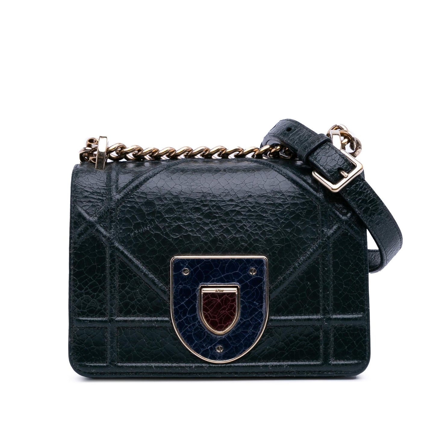 Dior Mini Crackled Deerskin Diorama Flap