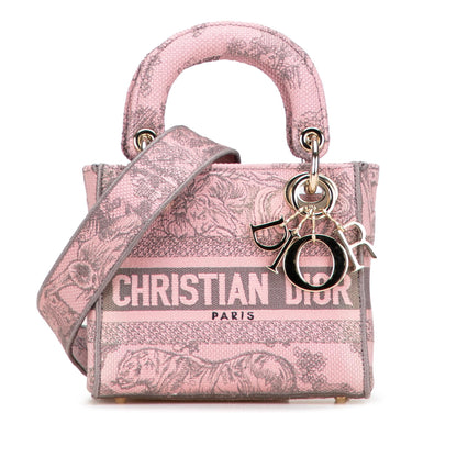 Dior Mini Embroidered Canvas Toile De Jouy Lady D Lite