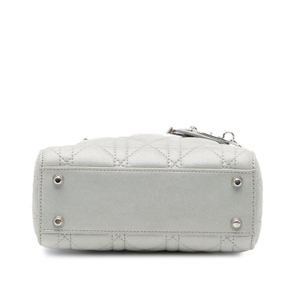 Dior Mini Iridescent Lambskin Cannage Lady Dior