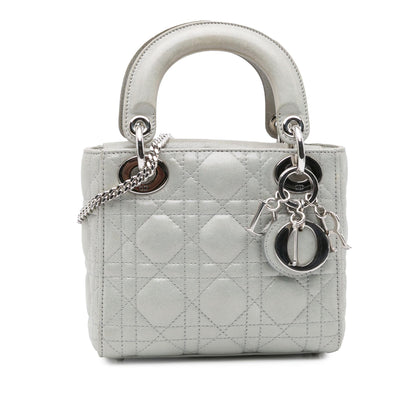 Dior Mini Iridescent Lambskin Cannage Lady Dior