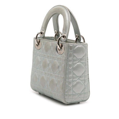 Dior Mini Iridescent Lambskin Cannage Lady Dior