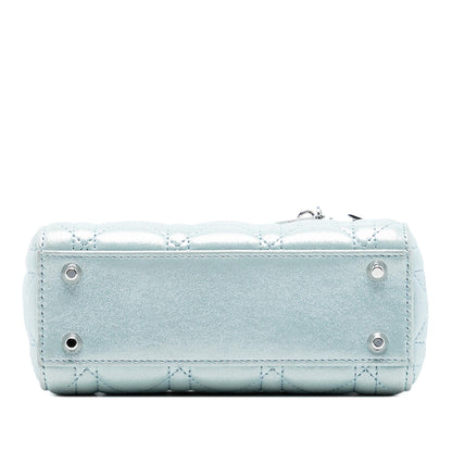 Dior Mini Iridescent Lambskin Cannage Lady Dior