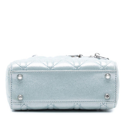 Dior Mini Iridescent Lambskin Cannage Lady Dior