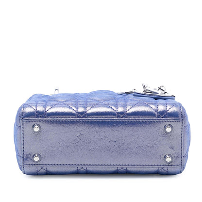 Dior Mini Iridescent Lambskin Cannage Lady Dior