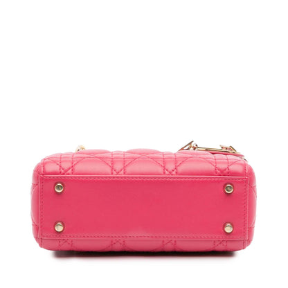 Dior Mini Lambskin Cannage Lady Dior