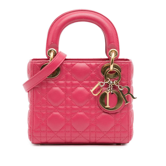 Dior Mini Lambskin Cannage Lady Dior