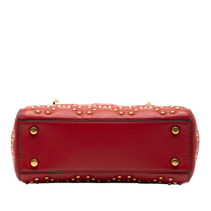 Dior Mini Lambskin Cannage Studded Supple Lady Dior