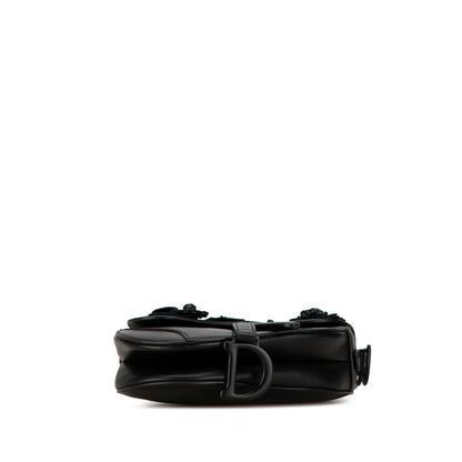 Dior Mini Lambskin Floral Applique Saddle (SHG-PaUICp)