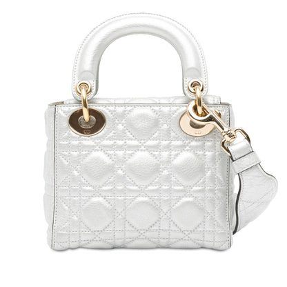 Dior Mini Metallic Calfskin Cannage Supple Lady Dior (SHG-TXv18m)