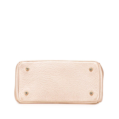Dior Mini Metallic Grained Calfskin Be Dior Flap