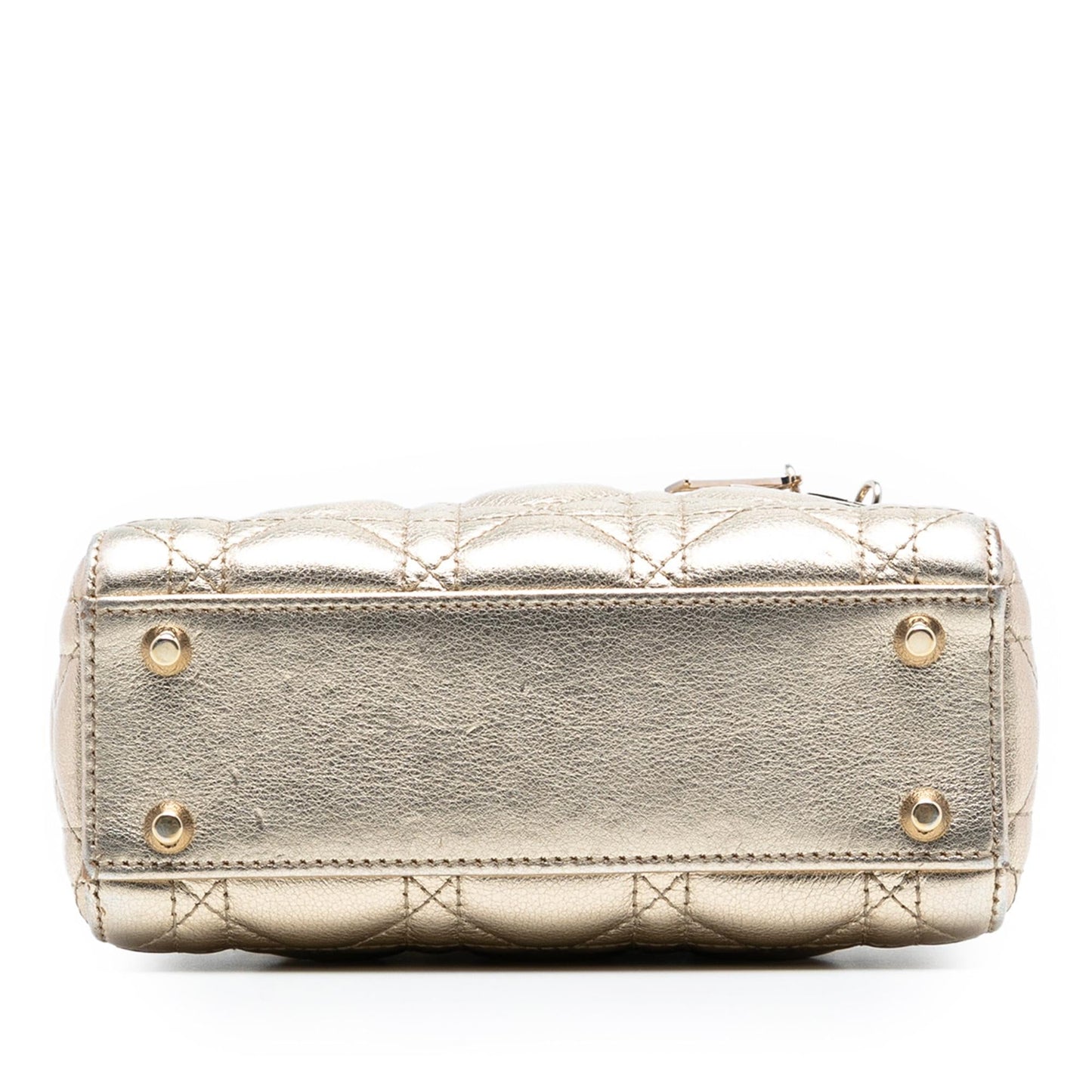 Dior Mini Metallic Lambskin Cannage Lady Dior