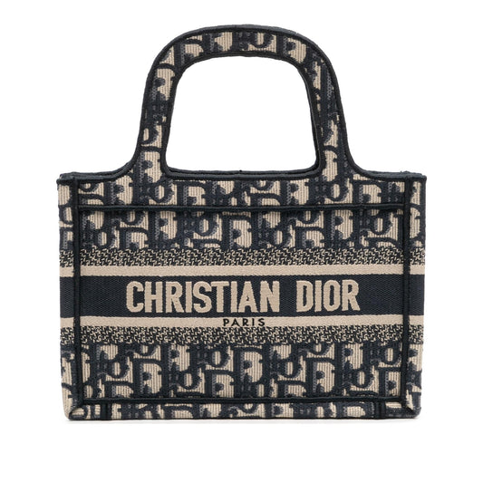 Dior Mini Oblique Canvas Book Tote
