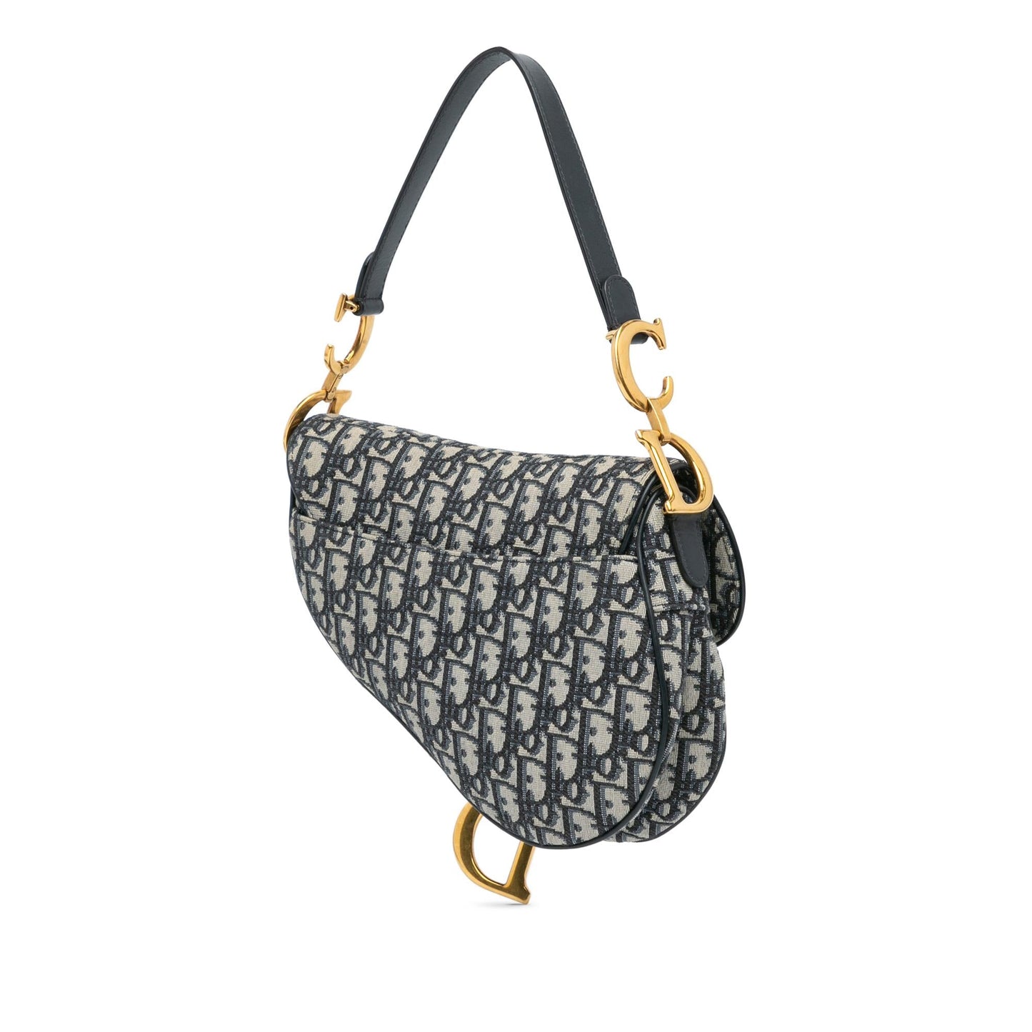 Dior Mini Oblique Canvas Saddle Bag