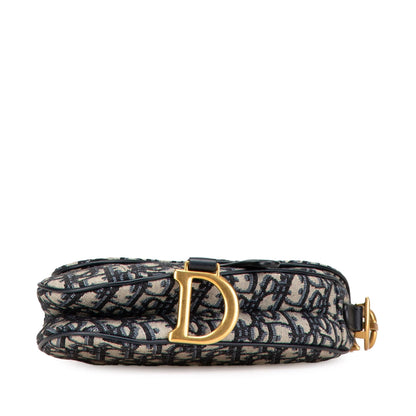 Dior Mini Oblique Canvas Saddle Bag