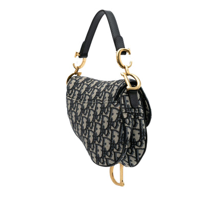 Dior Mini Oblique Canvas Saddle Bag