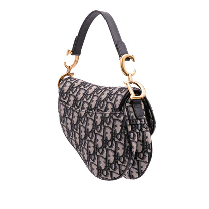 Dior Mini Oblique Canvas Saddle Bag