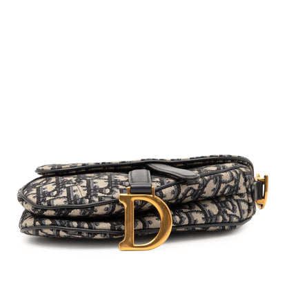 Dior Mini Oblique Canvas Saddle Bag