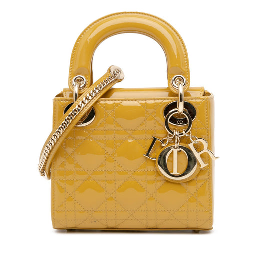 Dior Mini Patent Cannage Lady Dior