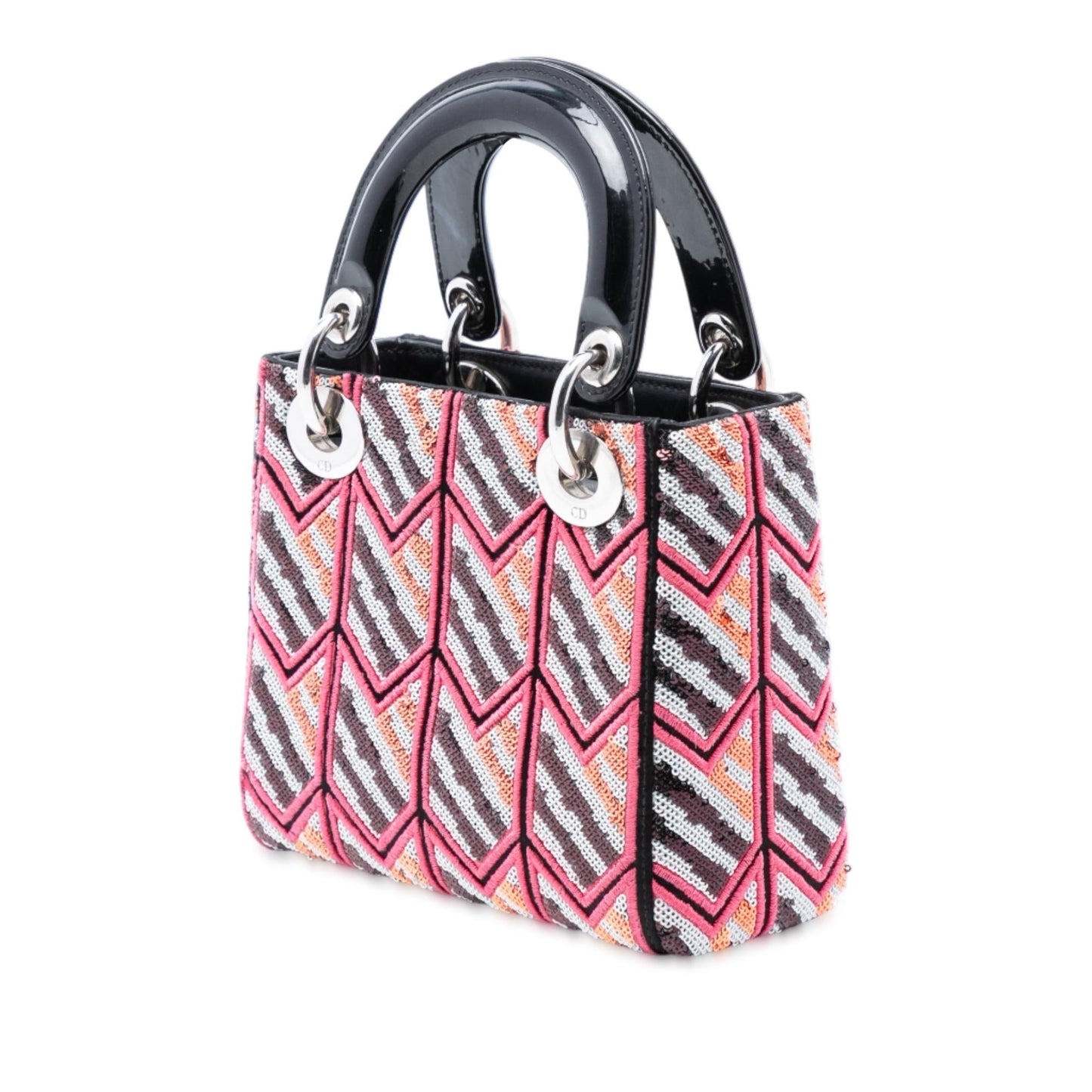 Dior Mini Patent Sequined Lady Dior