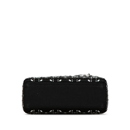 Dior Mini Satin Cannage Crystal Embellished Lady Dior (SHG-W5Fy2M)