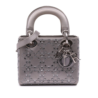 Dior Mini Satin Cannage Crystal Lady Dior