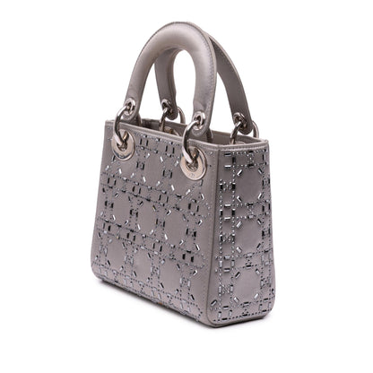 Dior Mini Satin Cannage Crystal Lady Dior
