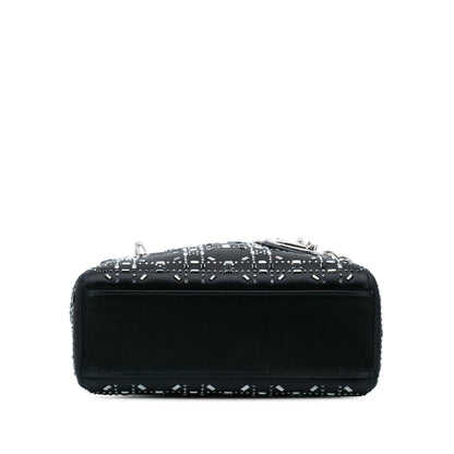 Dior Mini Satin Cannage Strass Crystal Embellished Lady Dior