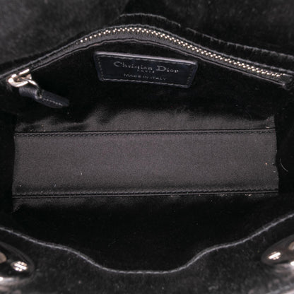 Dior Mini Satin Cannage Strass Crystal Embellished Lady Dior