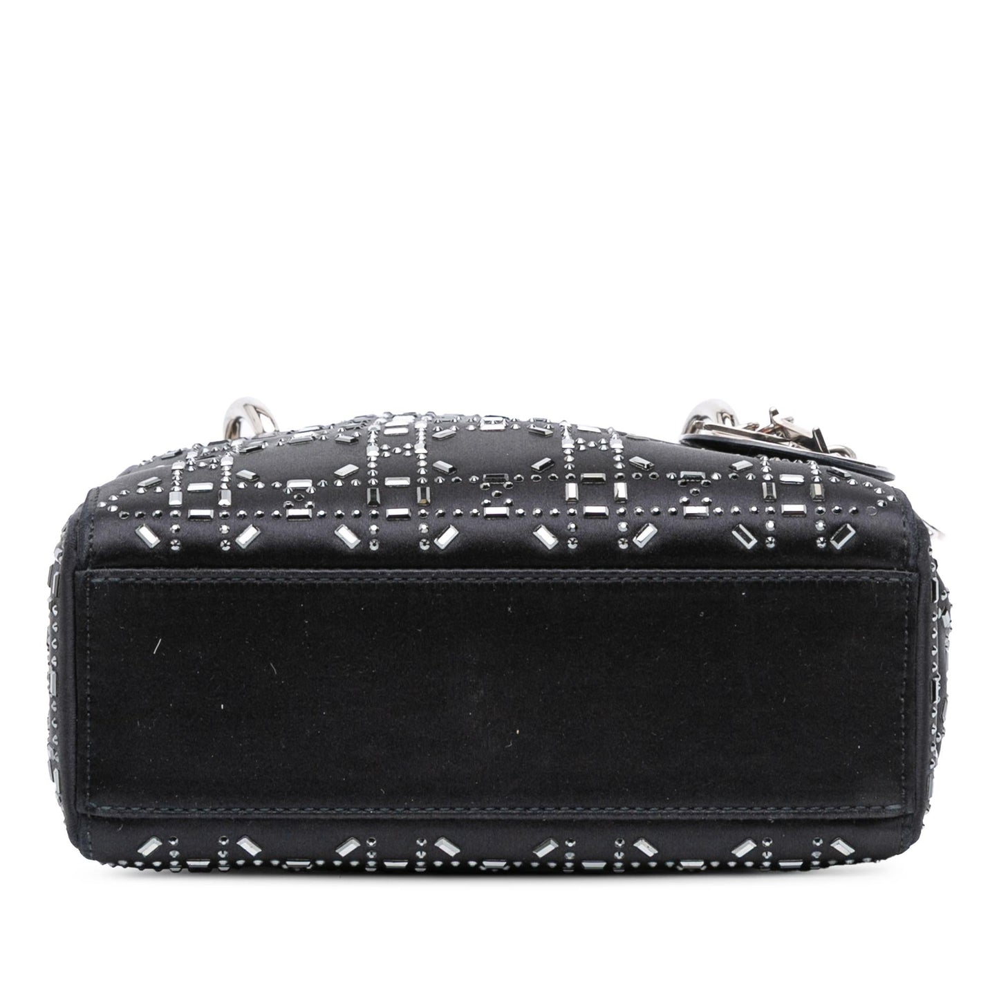 Dior Mini Satin Cannage Strass Crystal Embellished Lady Dior