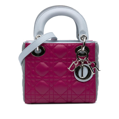 Dior Mini Tricolor Lambskin Cannage Lady Dior