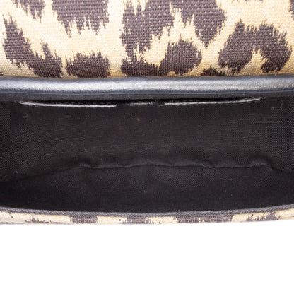 Dior Mizza Medium Embroidered Canvas Leopard Bobby Crossbody
