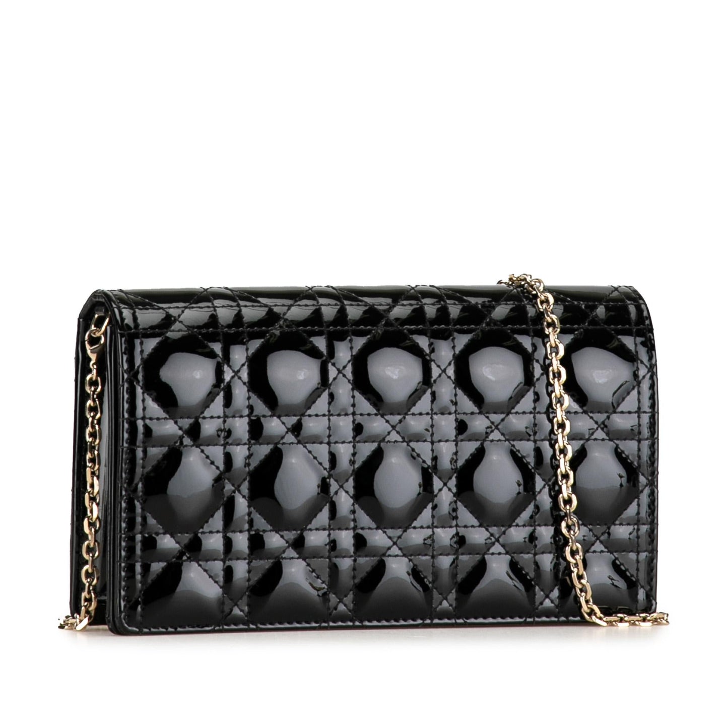 Dior Patent Cannage Lady Dior Pouch (SHG-mdwJ09)