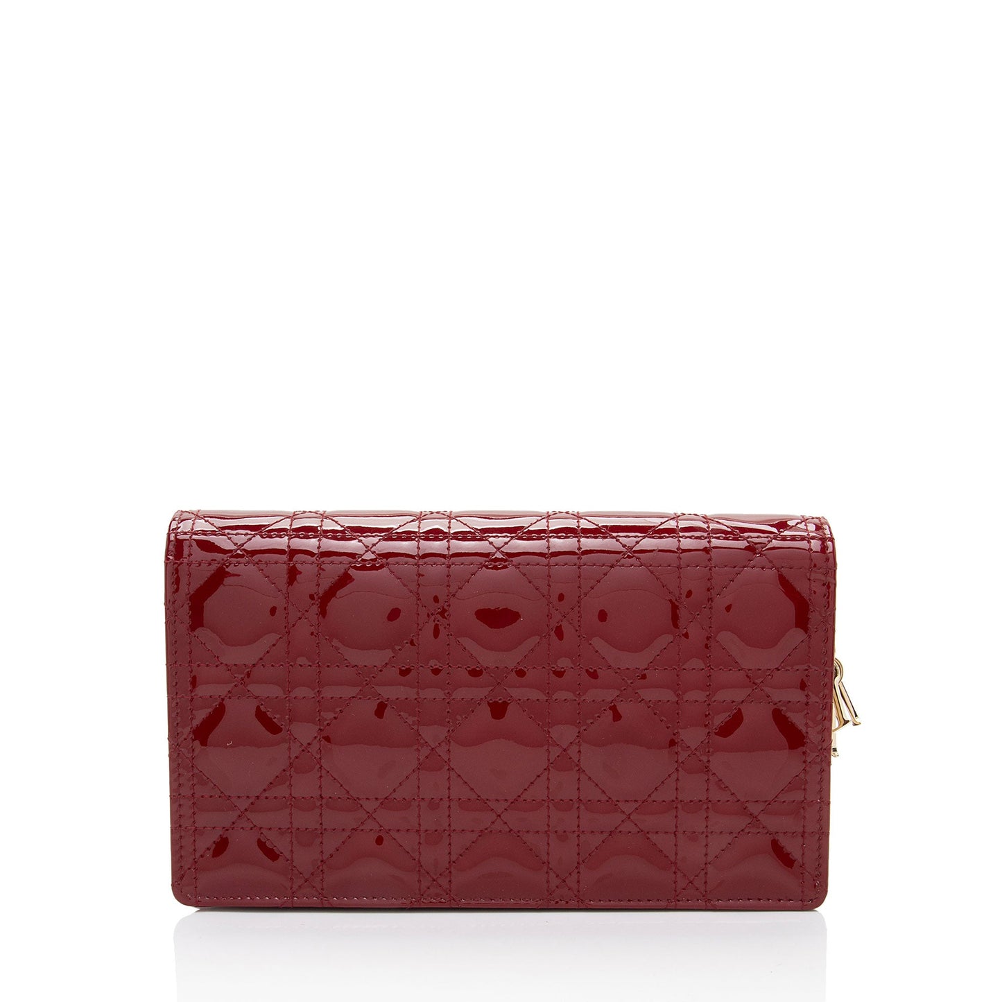 Dior Patent Leather Cannage Lady Dior Wallet on Chain (SHF-w2ghq7)