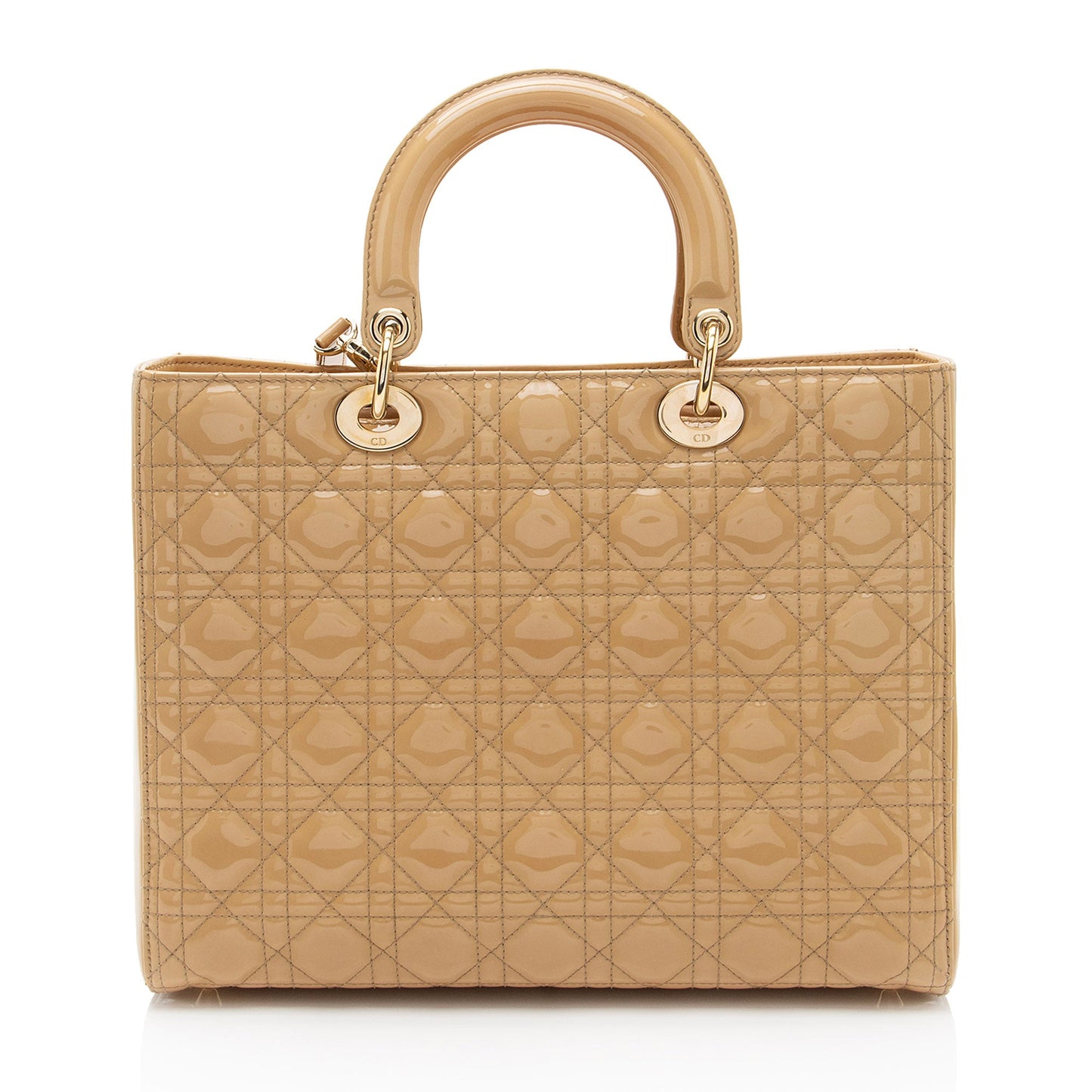 Dior Patent Leather Lady Dior Large Tote (SHF-EZ4EwJ)