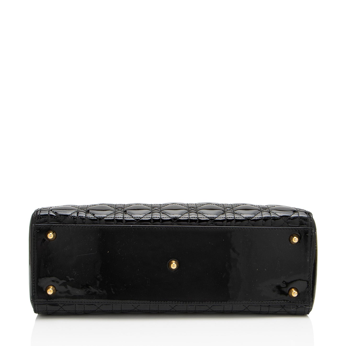 Dior Patent Leather Lady Dior Large Tote (SHF-GVZhUv)