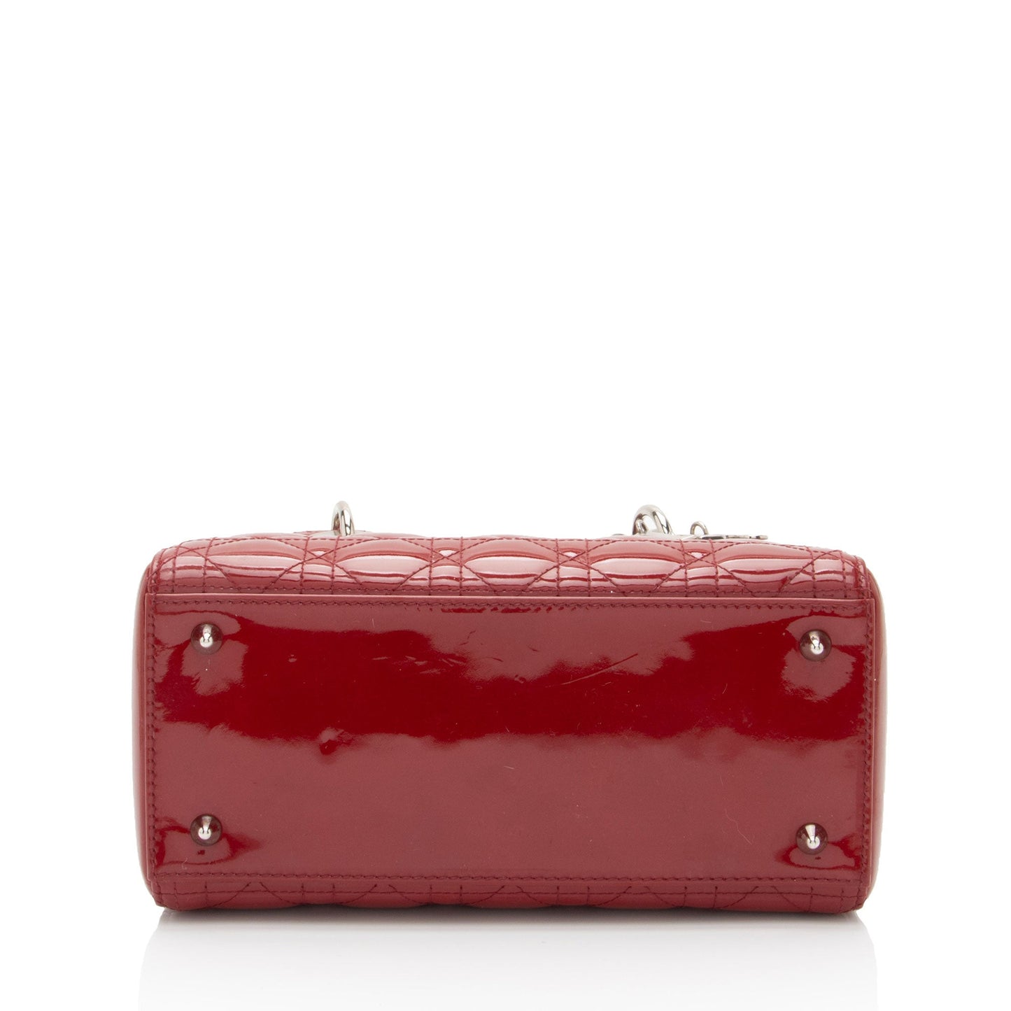 Dior Patent Leather Lady Dior Medium Tote (SHF-KM7Orb)