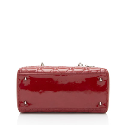Dior Patent Leather Lady Dior Medium Tote (SHF-KM7Orb)