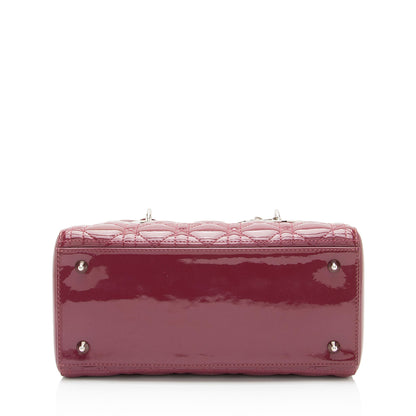 Dior Patent Leather Lady Dior Medium Tote (SHF-Tr4vgf)