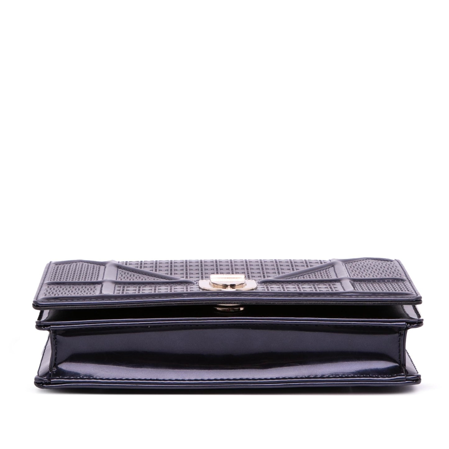Dior Patent Microcannage Diorama Wallet on Chain