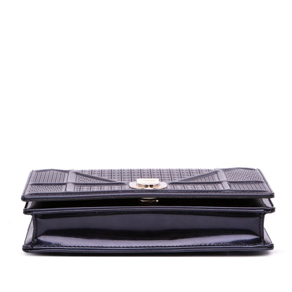 Dior Patent Microcannage Diorama Wallet on Chain