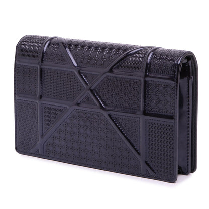 Dior Patent Microcannage Diorama Wallet on Chain