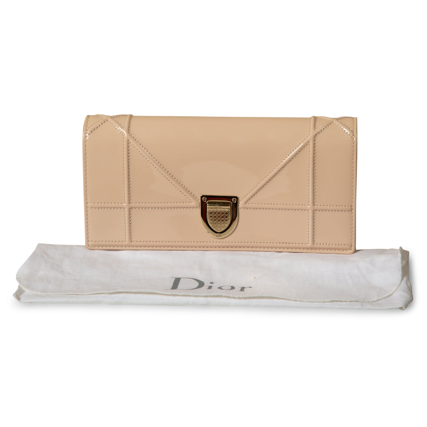 Christian Dior Diorama Patent Clutch
