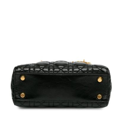 Dior Small Crinkled Patent Cannage Lucky Badges My Lady Dior (SHG-MjDnlI)