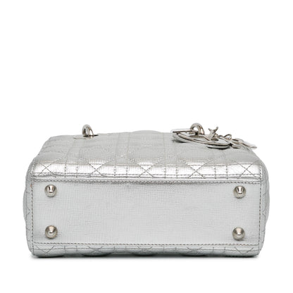 Dior Small Metallic Grained Calfskin Cannage Lucky Badges My Lady Dior (SHG-iCfjm7)