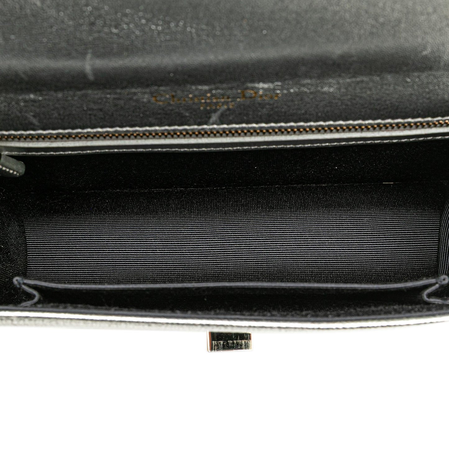 Dior Small Metallic Grained Calfskin Diorama Flap