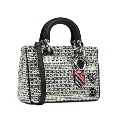 Dior Small Tweed Patch Diorissimo Tote (SHG-HovcIt)